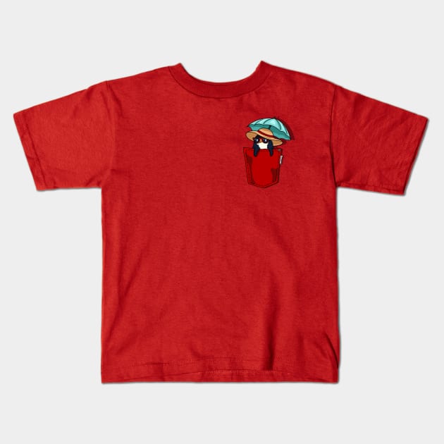 Penguin in my Pocket visits the Beach Kids T-Shirt by Fun Funky Designs